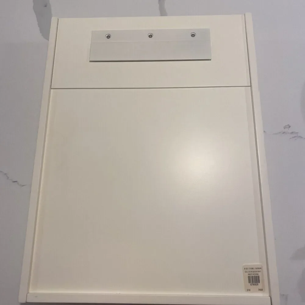 Pottery Barn Small Collector’s Box White Glass 16x12 Display Case Shadowbox